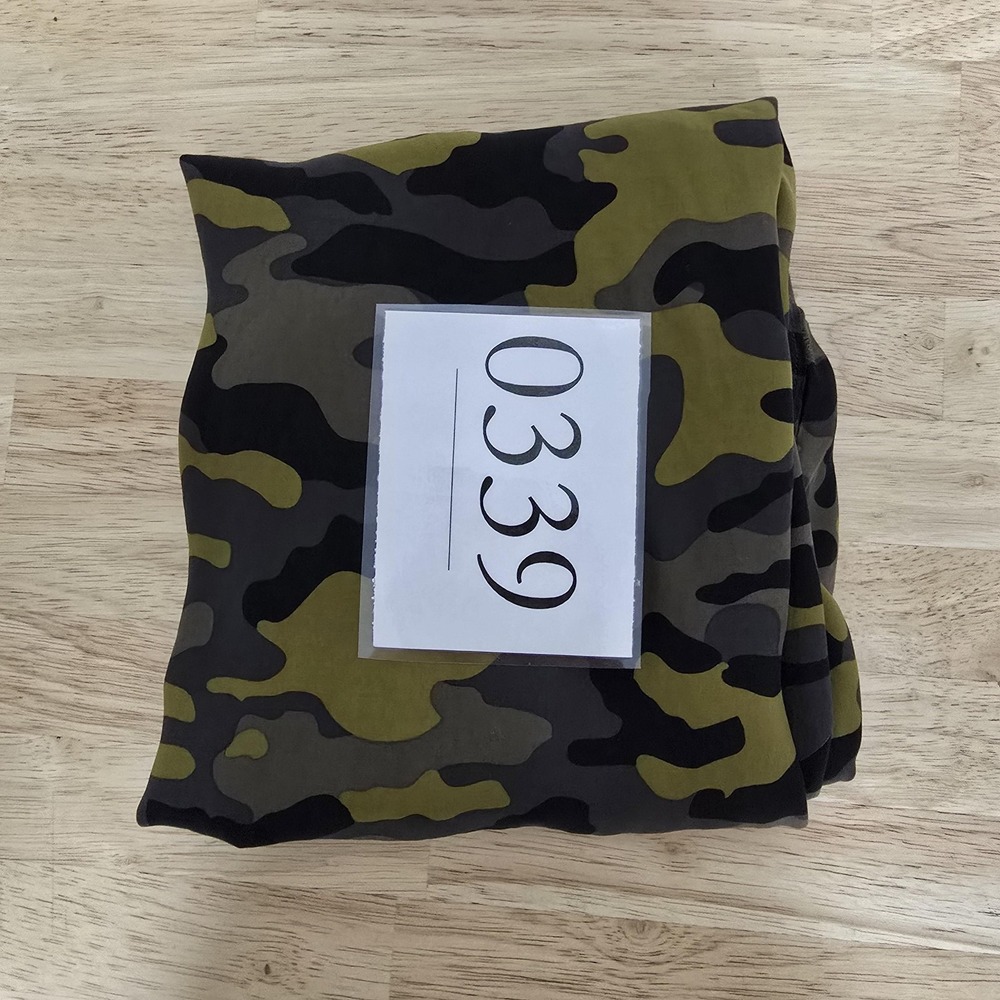 ATM Jogger Pants Womens Small Green Camo‎ 100% Silk Rib Cuffs Elastic Waist - Picture 11 of 11